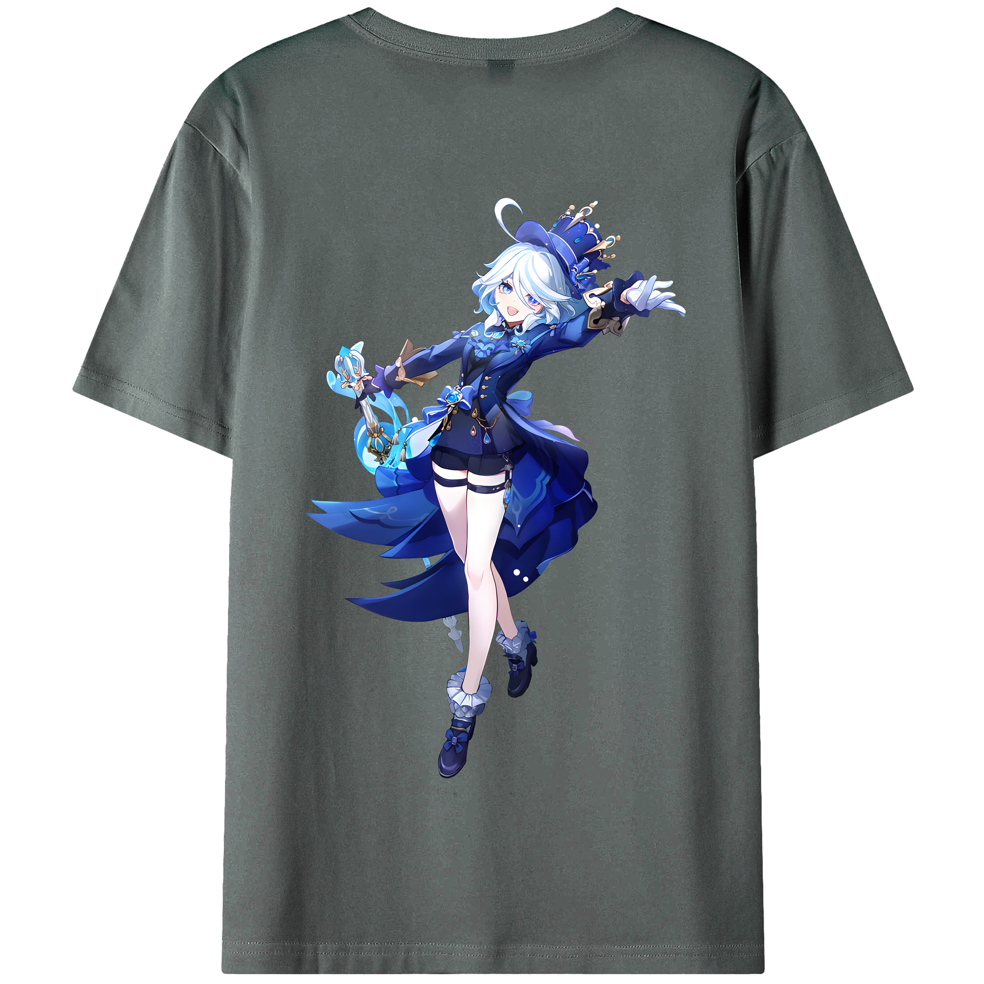 げんし神 フリーナ genshin Furina 綿100％半袖Tシャツ（背面プリント）